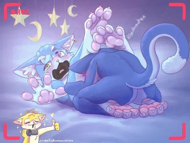 Kenichi with a blue dog 1
